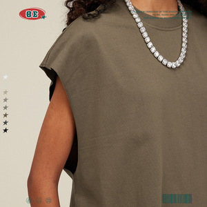 <span class=keywords><strong>2023</strong></span> nouveautés sans manches 305g gilet débardeurs unisexe Couple être prospéré été 100% coton évider lâche rue t-shirts - Product Image 4