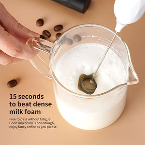 เครื่องตีฟองนมแบบพกพาชาร์จไฟได้เครื่องตีกาแฟพร้อมวิสกี้สแตนเลส2เครื่องทำโฟมแบบปรับความเร็วได้3ระดับ - Product Image 3