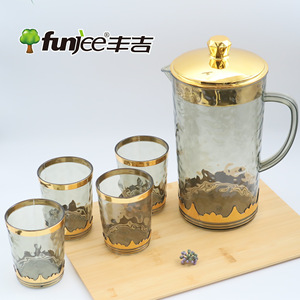 <b>Cold</b> Water Pitcher 2.3L Glacier Pattern Food Grade Refrigerator Safe For Cooling Boiled Water Juice Filter - Product Image 5