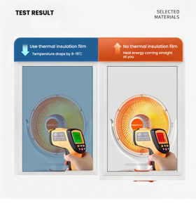 חדש משודרג pvc מפוספס סרט חלון מפוספס חום-בידוד סרט אלקטרוסטטי שקוף - Product Image 6