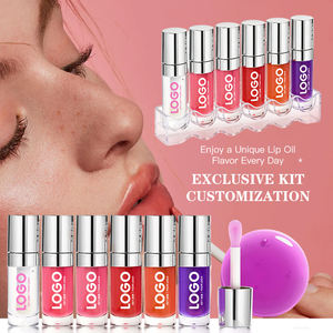 Private Label OEM ODM Natural Fruit Flavor Shades Long Lasting Hydration Lightens Lip Lines Moisturizing Plumping Lip Oil - Product Image 4