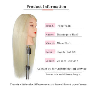 Meilleure qualité 613 # <span class=keywords><strong>tête</strong></span> d'entraînement professionnel avec de longs cheveux épais pratique maquillage coiffure Mannequin poupées <span class=keywords><strong>tête</strong></span> de coiffure - Product Image 6