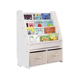 Crianças Estante De Madeira Bebê Armazenamento Book Rack e Toy Organizer Armário Book Display para Playroom Quarto Criança Quarto Berçário