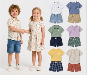 Ropa de Verano para Niños a la Moda, Envío Flexible en Caja Combinada, Mezcla Aleatoria, Suministro Confiable para Comercio en Vivo - Product Image 1