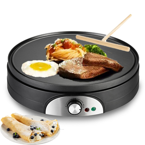 Crêpière électrique réversible avec bouton de thermostat pour usage domestique Matériau PTFE antiadhésif pour différents aliments - Product Image 1