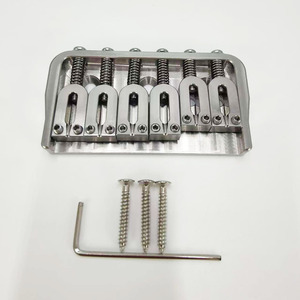 Pont de <span class=keywords><strong>guitare</strong></span> électrique à 6 cordes en acier inoxydable pour le réglage des cordes, pont fixe en forme de U, ensemble de pont de <span class=keywords><strong>guitare</strong></span> - Product Image 1