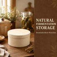 Boîte à fromage ronde en bois avec logo personnalisé, design écorce respirante, pour emballage de Camembert et Brie, étui en placage de peuplier naturel