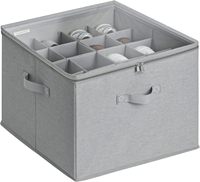 Organisateur de rangement pour chaussures pliable, rectangulaire, moderne et portable avec couvercle en PVC et boîte à fermeture éclair pour le rangement des vêtements et des tissus