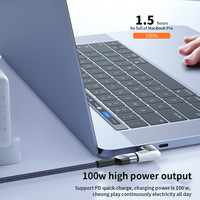 Coude à prise d'aspiration magnétique 100W personnalisé Type-C Adaptateur pour ordinateur portable et téléphone portable à charge rapide