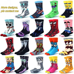 Ventes Chaudes Chaussettes Montantes en Coton Anime pour Hommes, Chaussettes Fantaisie à Motifs <span class=keywords><strong>Bande</strong></span> Dessinée, Chaussettes Amusantes et Tendance pour Hommes et Femmes - Product Image 1
