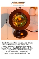 Projecteur de piscine USB à télécommande, base E26, dynamique, spectre 16 couleurs, projection coucher de soleil, émission blanc chaud ABS, intensité réglable pour bassin