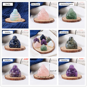 All'ingrosso della fabbrica artigianato di cristallo naturale intagliato a mano quarzo rosa sorriso statua di <span class=keywords><strong>Buddha</strong></span> per la decorazione - Product Image 6