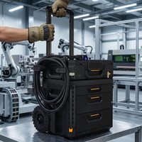 Machine de nettoyage laser Pulze 500W, portable sur chariot empilable, pour services mobiles ; portabilité industrielle pour les entrepreneurs : élimination de la rouille