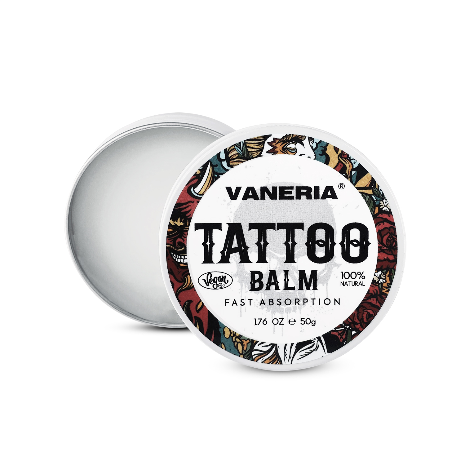 VANERIA Tattoo Aftercare Orgânico Calmante Reparação Pele Tatuagem Creme Private Label Personalizado Tatuagem Remoção Creme