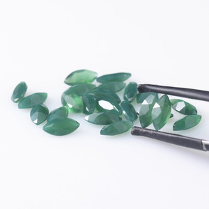 Gioielli fatti a mano in <span class=keywords><strong>agata</strong></span> naturale gemma sfaccettata a forma di Marquise pietre sciolte di <span class=keywords><strong>agata</strong></span> <span class=keywords><strong>verde</strong></span> naturale - Product Image 4