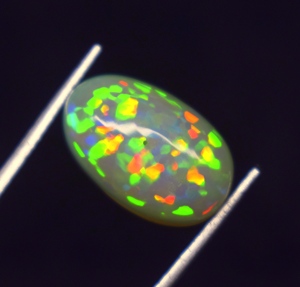 Opale naturelle multicolore de haute qualité, 3,2 ct, 14,4*9,1*5,8 mm, cabochon, pierre précieuse en vrac pour la fabrication de bijoux - Product Image 6