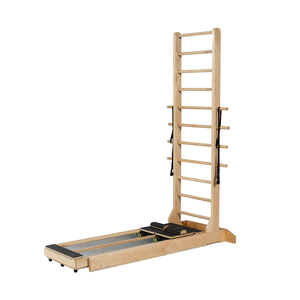 Appareil <span class=keywords><strong>de</strong></span> Pilates professionnel pour l'alignement du tronc, Reformer à double rail en bois avec échelle coulissante bidirectionnelle - Product Image 1