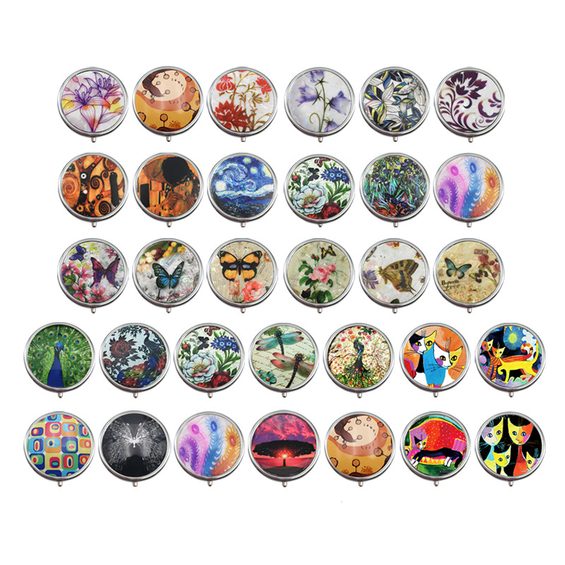 MeeTee HJR-237 50 мм Круглый держатель Контейнер Медицина Чехол маленький капсульный Органайзер из нержавеющей стали для хранения туристическая портативная коробка для таблеток