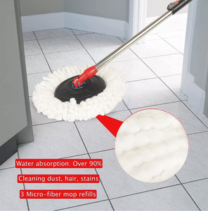 Ensemble Seau à Serpillière en Acier MSJ avec Manche Magique, Serpillière de Dieu à Double Entraînement, Vadrouille Rotative à Pression Manuelle pour le Nettoyage des Sols Domestiques - Product Image 6