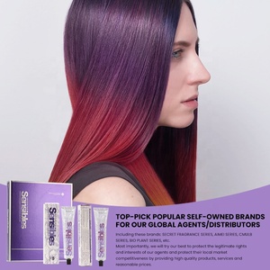 Hottest rượu vang đỏ màu tóc Kem chuyên nghiệp làm tóc Nguồn cung cấp tóc Salon sản phẩm thuốc nhuộm tóc vĩnh viễn màu - Product Image 5