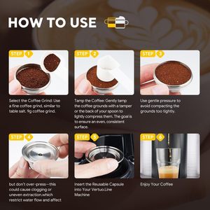 <span class=keywords><strong>Capsule</strong></span> de café réutilisable en acier inoxydable 70 ml, rechargeable, compatible avec les machines Nespresso VertuoPlus <span class=keywords><strong>VertuoLine</strong></span> - Product Image 3
