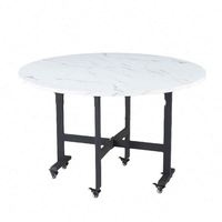 Meubles en bois pour salon, petites tables rondes modernes rustiques pliables, style industriel simple, table basse centrale
