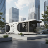 Maison mobile capsule spatiale |   Capsule écologique imperméable et contemporaine pour les solutions d'hébergement de courte durée dans les complexes hôteliers et les lieux de loisirs