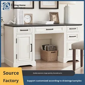 Modern Designed Milky White <strong>Desktop</strong> Office Desk Chair Set Special-Purpose Staff Desk <strong>Drawer</strong> Lock Government Administrative <strong>Unit</strong> - Product Image 2