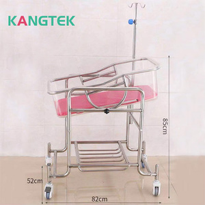 KANGTEK fábrica de acero inoxidable infantil cama médica bebé <span class=keywords><strong>Hospital</strong></span> recién nacido cuna pediátrica - Product Image 6
