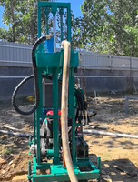 Tête de forage rotative 150m pour puits d'eau avec pompe à boue, mini-machine de forage autonome pour puits d'eau