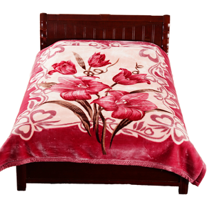 Tùy Chỉnh Kích Thước Mùa Đông Raschel Chăn Ném Hàn Quốc Mềm Ấm Hoa In Sang Trọng Dệt Kim Chăn Cho Giường Sử Dụng - Product Image 4