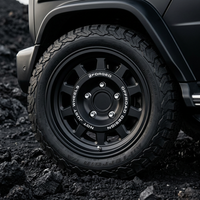 Nouvelles jantes en alliage noir mat à double couche de style militaire, 15-24 pouces, 6x139.7/5x165.1/5x139.7 E25, compatibles avec Hilux