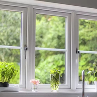Ventana Abatible de Aluminio Personalizada con Doble Acristalamiento de Baja Emisividad y Rotura de Puente Térmico para Proyectos Residenciales