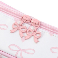 Sac à cosmétiques transparent pour dames avec fermeture éclair Pochette à maquillage en PVC Trousse de toilette de voyage pour femmes Sacs de beauté Sac à cosmétiques transparent pour femmes