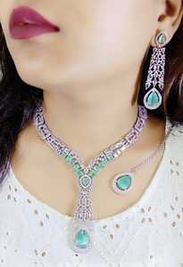 Nouvelle arrivée élégant collier de diamants américains serti de pierres rouges pour les femmes de mariage bijoux de fête pour les femmes - Product Image 6