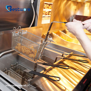 Colanders süzgeçler Catering sepeti patates derin kızartma çip paslanmaz çelik kızartma fritöz sepeti - Product Image 5