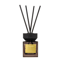 Diffuseur de parfum sans flamme personnalisé pour hôtel de luxe, huile parfumée, bâtonnets en fibre de rotin, flacon en verre, couvercle en bois
