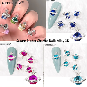 2025ขายดีสุดหรูของดาวเสาร์ประดับ<span class=keywords><strong>เล็บ</strong></span>อัลลอยหลาก<span class=keywords><strong>สี</strong></span>3D หรูหราประดับ<span class=keywords><strong>เล็บ</strong></span>พลอยเทียม - Product Image 5