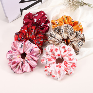 Personnalisation en usine : Chouchous pour cheveux pour femmes, couleurs unies en soie, différentes tailles, pour le quotidien, cadeaux promotionnels - Product Image 3