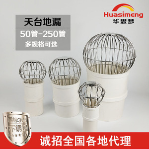 Huasimeng 304 Stainless Steel Rooftop Drain Filter Circular Mesh Cover 160mm PVC Rainwater Hopper Outdoor Balcony - Product Image 3