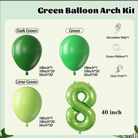 Kit lengkungan karangan bunga balon bertema hutan hijau untuk pesta ulang tahun ulang tahun wisuda Pernikahan Tahun Baru