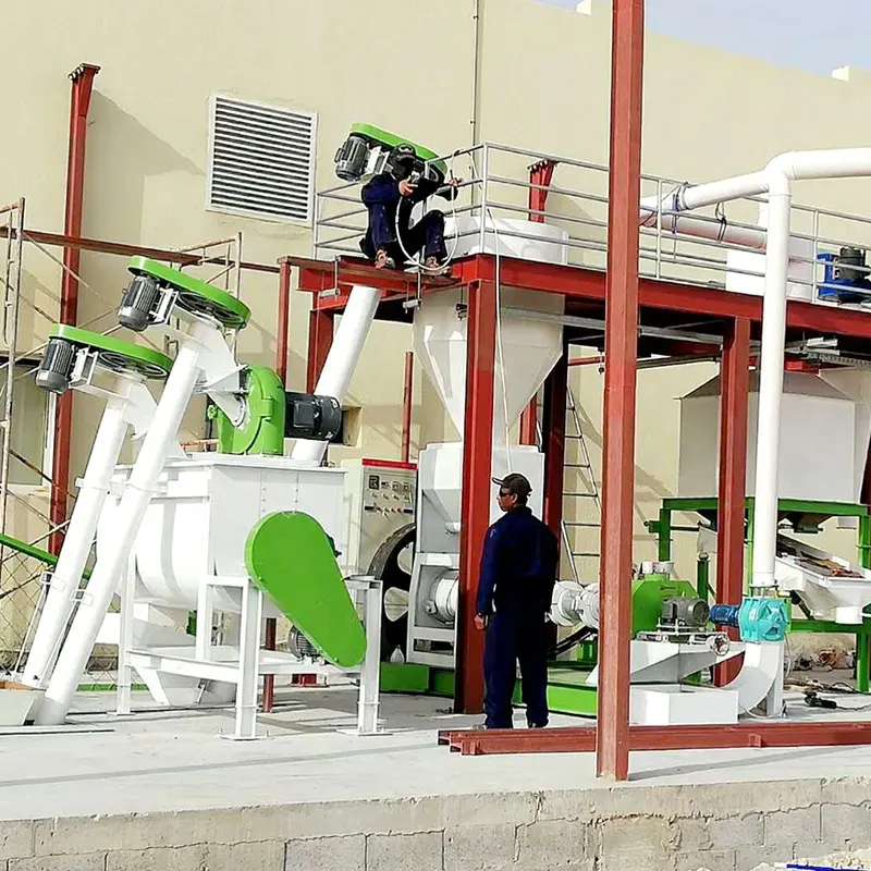 RICHI Factory Chicken/Animal/Cow Feed Pellet Machine Production Line 1ton 2ton