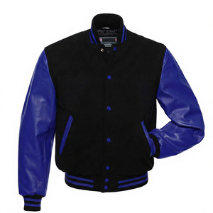 KVJ111-Chaqueta Letterman Varsity PARA LA Escuela Secundaria Personalizada para Hombre, Parche de Chenilla Bordado con Mangas de Cuero Naranja y Lana Negra sin Cuello - Product Image 4