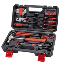 Juego de Herramientas Manuales en Oferta, Juego de Reparación para el Hogar con Caja de Plástico, Juego de Herramientas Básicas para el Hogar, Juego de Herramientas de Reparación y Mantenimiento Manual