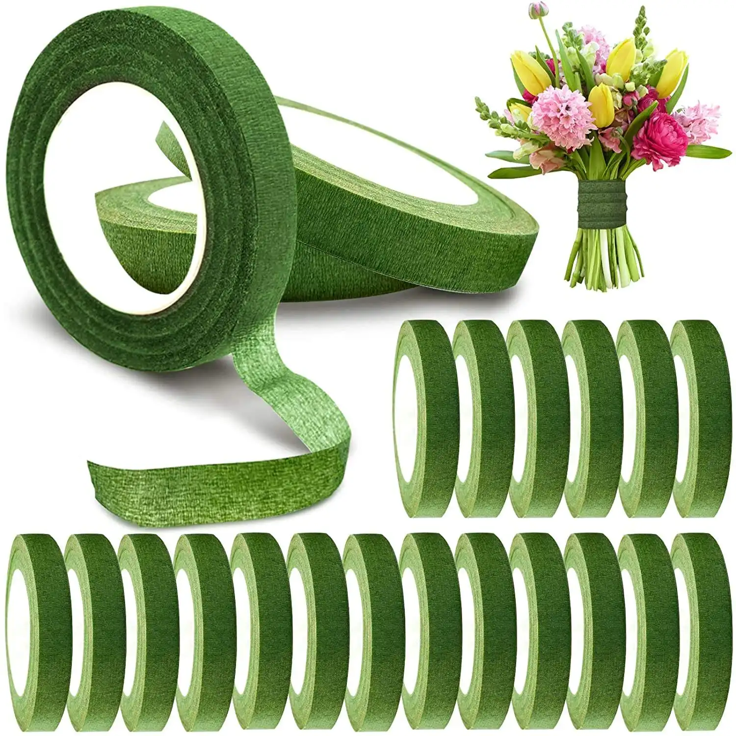 Bloementeelt Tape Zelfklevend Boeket Bloemenstam Papieren Tapes Meeldraad Verpakking Bloemist Diy Decoratieve Bloem Bruiloft Benodigdheden