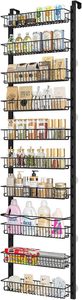 Over the Door Pantry Organizer Rack with <b>Adjustable</b> <b>Shelves</b>,Heavy-duty Metal Organization and Storage, Hanging Spice Cans Rack - Product Image 6