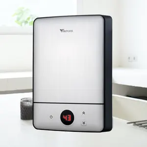 Aquecedor de água quente elétrico sem tanque, mini 6KW, para banheiro, chuveiro e cozinha, instantâneo, novidade de 2024