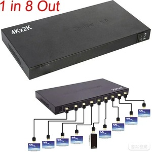 Répartiteur HDTV 4K 60Hz 1x8 1x2 1x4, Répartiteur HDTV <span class=keywords><strong>2</strong></span>.0, Distributeur Vidéo 4Kx2K, Convertisseur Vidéo <span class=keywords><strong>1</strong></span> <span class=keywords><strong>Entrée</strong></span> <span class=keywords><strong>2</strong></span> <span class=keywords><strong>Sorties</strong></span> / 4 <span class=keywords><strong>Sorties</strong></span> pour Affichage sur Écran - Product Image 4