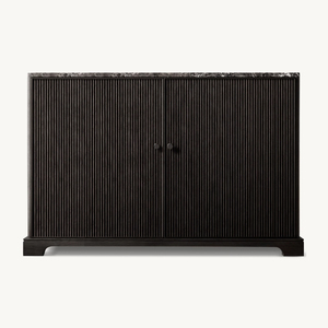 Vintage Industrial Double Door Solid Wood <strong>Sideboard</strong> Cabinet <strong>for</strong> Farmhouse <strong>Kitchen</strong> and Living Dining Rooms - Product Image 3