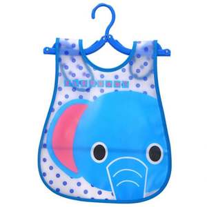 Babero Impermeable sin Mangas con Estampado Floral, Práctico para las Comidas de los Niños, con Diseño de Vestido Invertido y Bolsillo - Product Image 1